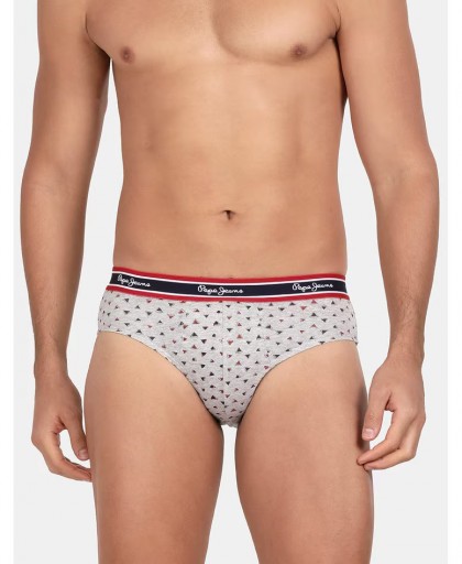 Pepe Jeans Printed Brief/Underwear For Men & Boys (White)