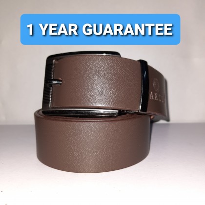 DNMX Genuine Leather Belt with Buckle Closure For Men (Brown, 36)